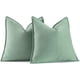 thumbnail image 1 of Fundas de almohada MIULEE de felpilla verde grisáceo, 45 x 45 cm, paquete de 2, 1 of 6