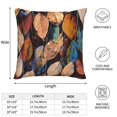thumbnail image 2 of Multi-Size Linen Sofa Pillow Cover Invisible Zipper Open And Close Strong Use For Sofa Chair Garden Sofa Car Abstract Leaves (3) 16"X16", 2 of 8