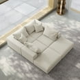 thumbnail image 4 of 162" Cloud Couch, Beige Modern Upholstered Sectional Couches for Living Room, Free Combination L Shaped Sofa Set with 6 Pillows, Oversized Design, 4 of 17