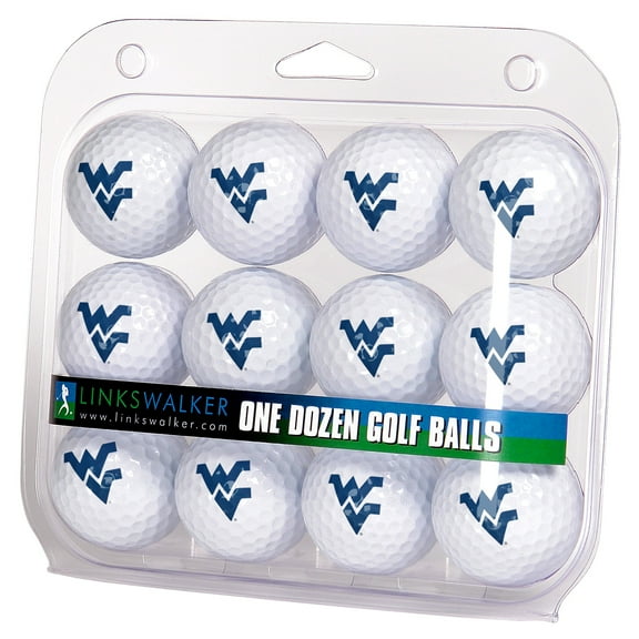 LinksWalker West Virginia Mountaineers Golf Balls, 12 Pack