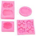 thumbnail image 1 of Molde de silicona para Halloween 4 moldes para fondant con temática de Halloween resistente a altas temperaturas fácil de despegar molde para hornear de Halloween moldes de ANGGREK Otros, 1 of 8