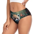 thumbnail image 2 of Fotbe Forest Plant Raccoon Calzones Estampados para Mujer – Ropa Interior de Algodón, Cómoda, Suave y Elástica-4X-Large, 2 of 6