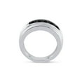 thumbnail image 3 of 10kt White Gold Mens Round Black Color Enhanced Diamond Band Ring 1 Cttw, 3 of 4