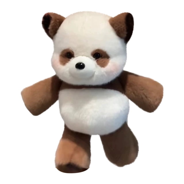 Plush Panda Doll Running Figure, Soft Stuffed Animal Toy With Adorable Facial Expression And Playful Running Pose Design, Perfect For Teens As A Birthday Gift And Collectible