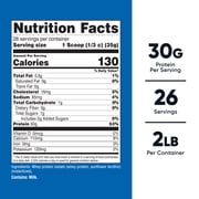 Nutricost Whey Protein Isolate Powder (Unflavored) 2LBS - Non-GMO & Gluten Free
