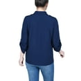 thumbnail image 3 of Petite 3/4 Sleeve Roll Tab Blouse, 3 of 3