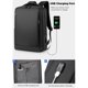 thumbnail image 5 of Mochila de negocios con carga USB para hombre, impermeable, para viaje y portátil (negra), 5 of 8