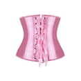 thumbnail image 5 of Fashion Satin Underbust Bustier Corset Black White Party Clubwear Night Lingerie Plus Size Waist Training Corsets Tops+G-String, 5 of 8