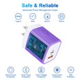 thumbnail image 2 of USB C Block,FiveBox 20W PD Type C Charger Block QC3.0 Dual USB C Wall Charger Adapter USB C Brick Fast Charging Block with 2pcs USB C Charging Cable 6ft,Purple, 2 of 9