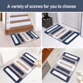 thumbnail image 4 of Alfombra de baño antideslizante Alfombra de cocina Alfombra de baño mullida Alfombra de ducha de microfibra suave, de secado rápido, absorbente de agua, lavable a máquina-60 x 90 cm Azul） ER, 4 of 5