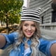 thumbnail image 4 of Gorro Zulbceo para mujer, gorro de invierno cálido elástico con orejas de gato, gorro de punto moderno para adultos y niños, gorro de invierno térmico con forro polar acanalado para mujer, 4 of 7