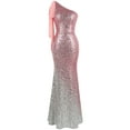 thumbnail image 1 of Angel-fashions Robe de bal asymétrique à paillettes progressives pour femme, 1 of 7