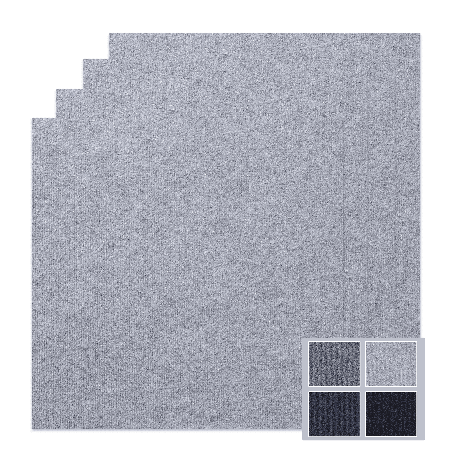 Lita, Carpet Squares, 24x24 Inch, Gray Polypropylene, Reusable