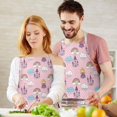 thumbnail image 3 of Pink Princess Castle Pattern Apron-Garden Aprons for Women with Pockets-Cotton Linen Waterproof Kitchen Cooking Gardening Aprons Adjustable for Kitchen,Cooking,BBQ and Salon 33x27 Inch, 3 of 7