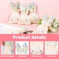 thumbnail image 5 of Ikoopy 10Pcs Easter Fabric Drawstring Bag Reusable Bunny Style Linen Goodie Bag Cute Rabbit Candy Pouch for Snack Candy Party Favor (Green), 5 of 10