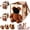 L, variant on Teddy Carrier Bag for Dogs, Portable Kitten & Puppy Tote, Cute Brown Bear-Shaped Show Pet Shoulder Carrying Bags, Comfort Carriers for Small Cats Handbag for Outdoor Shopping Camping(S)