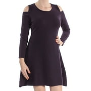 STYLE & COMPANY $49 Womens New Purple Cold Shoulder Tunic Sweater M Petites B+B