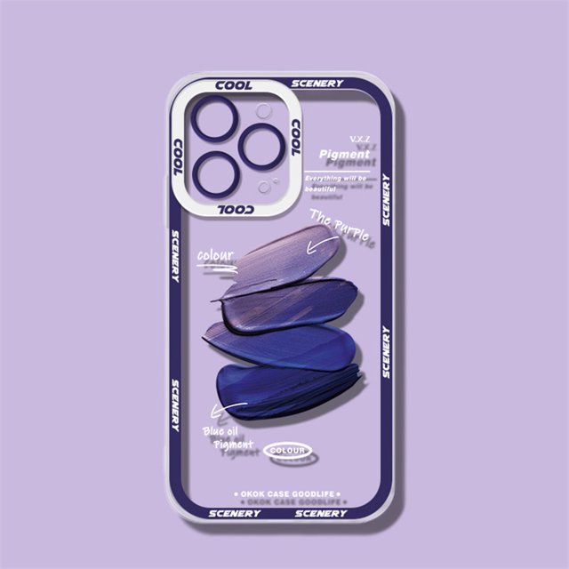 Funda de teléfono con paisaje Natural para iPhone, carcasa a prueba de golpes, color púrpura, azul, atardecer, nieve, montaña, 14, 13, 12, 11 Pro Max, XR, X, XS