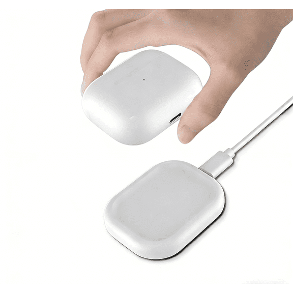 Saluqifa Airpods Pro Charger, Wireless Charger for AirPods Pro 2, AirPods Pro 1, AirPods 4 (with ANC), AirPods 3, AirPods 2, AirPods Wireless Charging Station (No AirPods Included), White