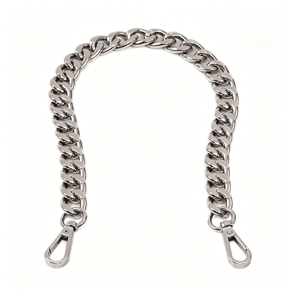 TUWAFE Medium Size Metal Shoulder Crossbody Purse Strap Replacement Bag Chain Accessories (18‘’, Silver)