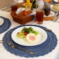 thumbnail image 4 of KGJQ 12 Inch Round Placemats, Polyester Woven Braided Place Mats, Washable Heat Resistant Circle Dining Table Mats for Kitchen, 4 of 8