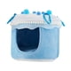 thumbnail image 4 of Nido cálido para loros, cama para acurrucarse, fácil de colgar, accesorios para jaula, forro polar suave Azul, 4 of 9