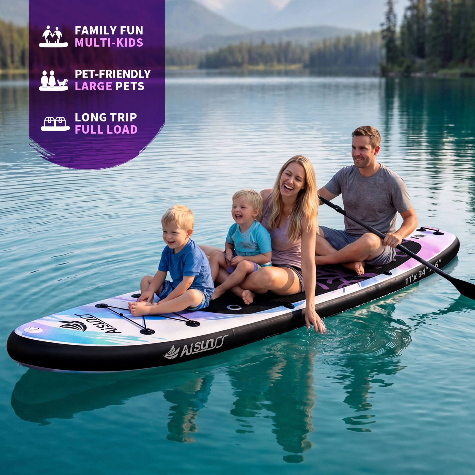 AISUNSS 11-Foot Inflatable Stand Up Paddle Board photo 3