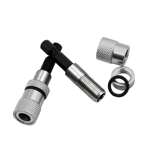 Juego De Extensión De Broca Soporte de broca de extensión de vástago hexagonal de 1/4 pulgadas 6,35 mm para tuerca de tornillo (plata) Likrtyny Para estrenar