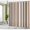 thumbnail image 4 of Ambesonne Pastel Shower Curtain, Pattern of Stripes Classic, 69"Wx75"L, Persian Orange, 4 of 4