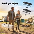 thumbnail image 4 of Outsunny 4ft Picnic Table with Roll Up Top and Metal Frame Black, 4 of 10