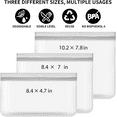 thumbnail image 2 of Ziplock Reusable Food Storage Bags Gallon Freezer Bags 10 Pack Reusable Sandwich Snack Bags - Silicon Reusable Silicone Bags for Vegetable Meat Cheese Food Storage Zip Lock Bags, 2 of 7