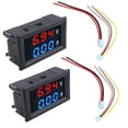 thumbnail image 1 of 2/5PCS DC100V 10A Dual Display Current Voltage Meter 0.28Inch with Connect Wires 2pcs, 1 of 9