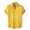 Yellow, variant on HCYSFG Men's Vertical Striped Top Spread Collar Button Down Short Sleeve Casual Fashion T Shirts Summer Vacation Beach Loose Fit Activewear Tee