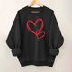 thumbnail image 2 of Camiseta de Moda de Cuello Redondo Casual de Manga Larga de las Mujeres para el Uso Diario, Suéter de Poliéster Suave, Blusa de Primavera de Invierno, 2 of 5