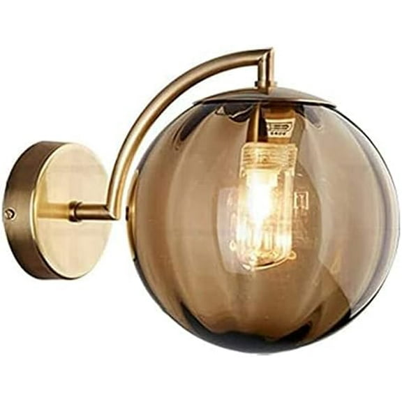 LED 5W Modern Round Wall Lanterns Stripe Glass Ball Lampshade Wall Light Living Room Study Bedside Light Corridor Balcony Background Lighting Lamps