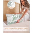 thumbnail image 5 of Sage Green Coastal Pillow Cases Standard Size Set of 2, Smooth Satin Pillowcase for Hair and Skin, Summer Lobster Coral Nautical Decorative Cooling Bed Pillow Covers with Zipper, 20x26 Inches, 5 of 5