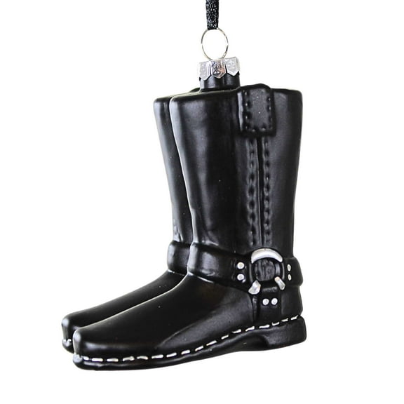Cody Foster Harness Boot - One Ornament 3.25 Inch, Glass - Black Shoes Go8766