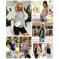 thumbnail image 5 of Women's Short Sleeve Maternity Shirt Side Ruched Pregnancy Tunic T-Shirt 3-Pack, 5 of 6