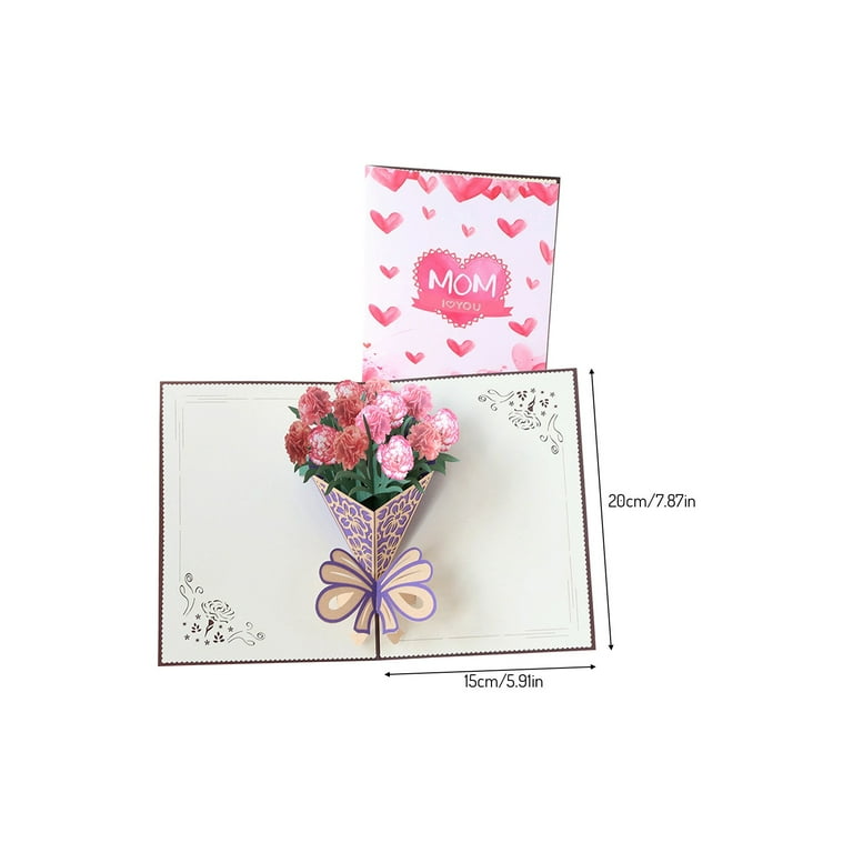 LYCAQL Greeting Cards 3D Stereo Mother's Day Greeting Card Paper