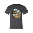 thumbnail image 2 of Wild Bobby, Paradise Surf Shack Marlin Pop Culture Men's Graphic T-Shirt, Heather Black, 3XL, 2 of 3