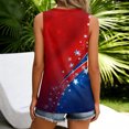 thumbnail image 5 of Women's Sleeveless Patriotic Tank Top 250th Anniversary USA Flag Print Breathable Polyester Spandex Casual Independence Day Celebration Shirt, 5 of 5