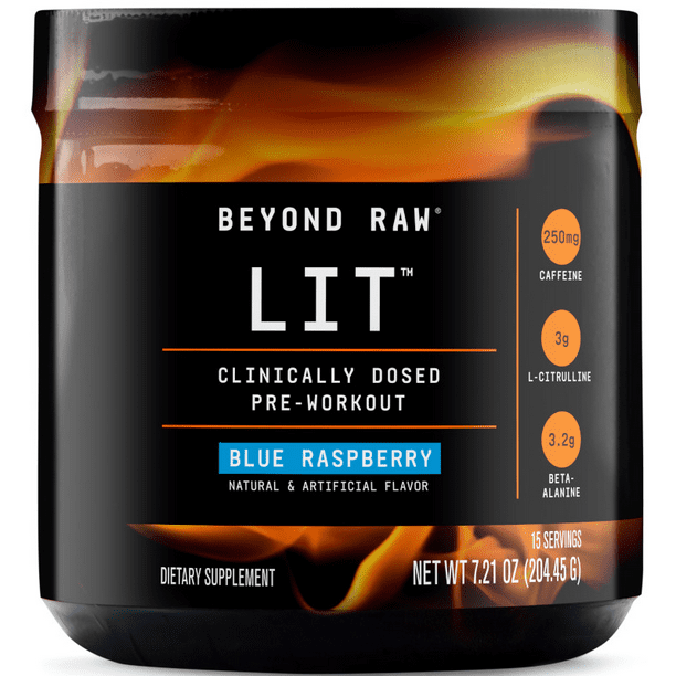 LIT™ PreWorkout, Blue Raspberry, 7.21 OZ