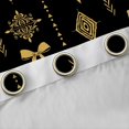 thumbnail image 4 of Feelyou Damask Flower Black Out Curtains, Yellow Bowknot Curtains Pack of 2 (42x63 Each), 4 of 6