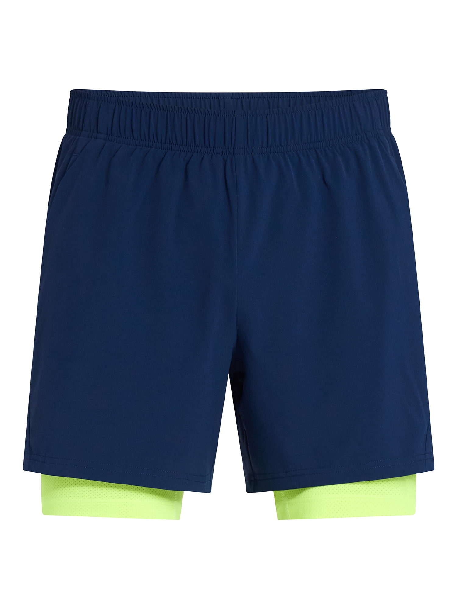 Athletic Works Men's and Big Men's 2 in 1 Gym Shorts with Liner, 6" & 8" Inseams, Sizes S-3XL