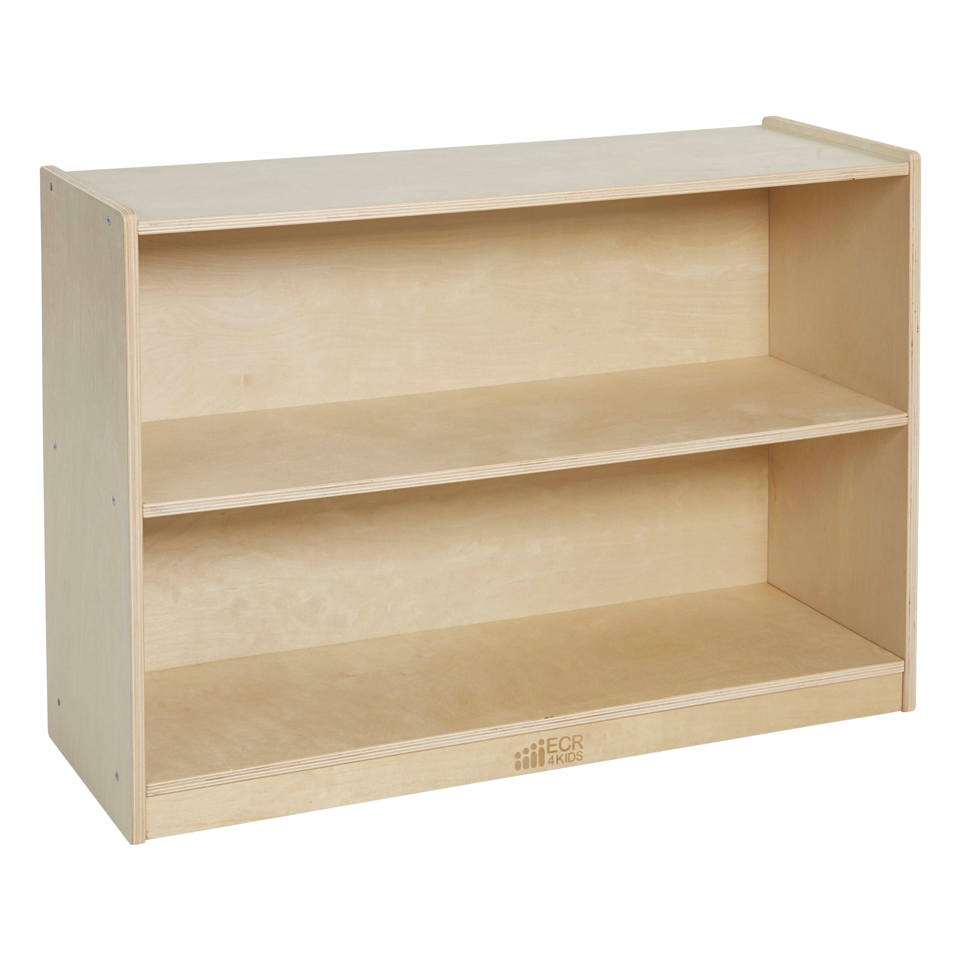 ECR4Kids 2-Shelf Mobile Storage Cabinet, Classroom Furniture, Natural ...