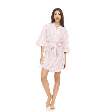 

Bearpaw Lingerie Sexy Soft Fuzzy Kimono Loungewear Robe Pink Multi (Women s)