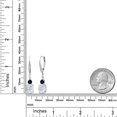 thumbnail image 6 of Gem Stone King 4.67 Cttw White Moissanite Black Onyx and  Lab Grown Diamond Dangle Earrings for Women | 925 Sterling Silver | Oval 9X7MM and Round 4MM, 6 of 6