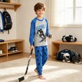 thumbnail image 2 of FEDPOP Boys Pajamas Set 2Piece Long Sleeve Tops and Pants PJs Sleepwear for Kids Size 4T, 2 of 7