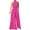 Pink, variant on Dressy Jumpsuits for Women Evening Party Wedding Guest Plus Size Sleeveless Rompers Wide Leg Long Pants Pure Black L