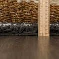 thumbnail image 4 of Hauteloom Berber Shag Collection - Thetford Farmhouse Living Room Bedroom Area Rug with Tassel - Fluffy Plush High Pile Carpet - Soft Shaggy Rug, Moroccan Trellis - Black, White, Beige - 3'11" x 5'7", 4 of 18